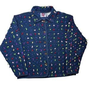 Vintage 1990s Quilted Denim Jacket